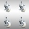 Service Caster 3 Inch SS Nylon Wheel Swivel 3/8 Inch Threaded Stem Caster Set Brake SCC SCC-SSTS20S314-NYS-TLB-381615-4 - alternate 3